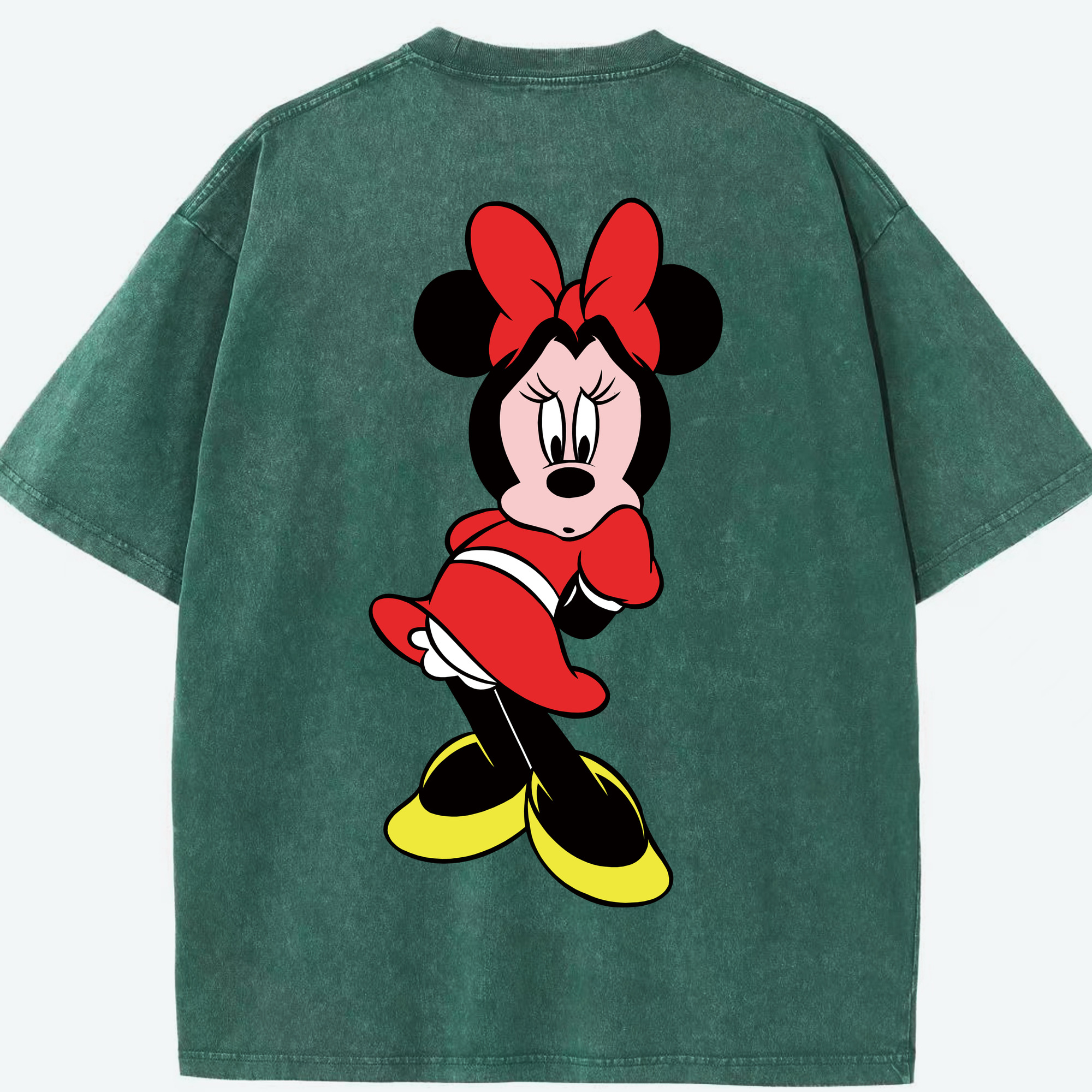 （画像用） ミッキーマウス Mickey Mouse 綿100% ヴィンテージ風 半袖Tシャツ（背面プリント）